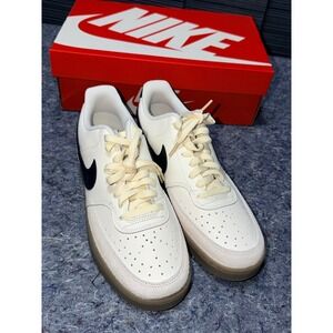Nike Court Vision Lo Mens 9 Sail Black Light Orewood Brown Gum FQ8075-133 NEW‎